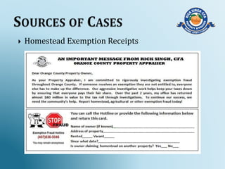  Homestead Exemption Receipts
 