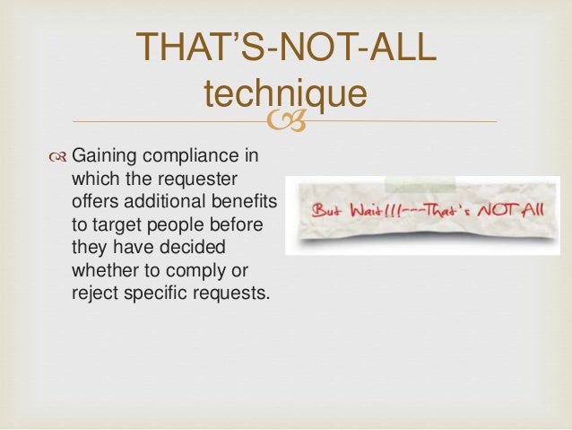 Compliance Technique In Psychology - 