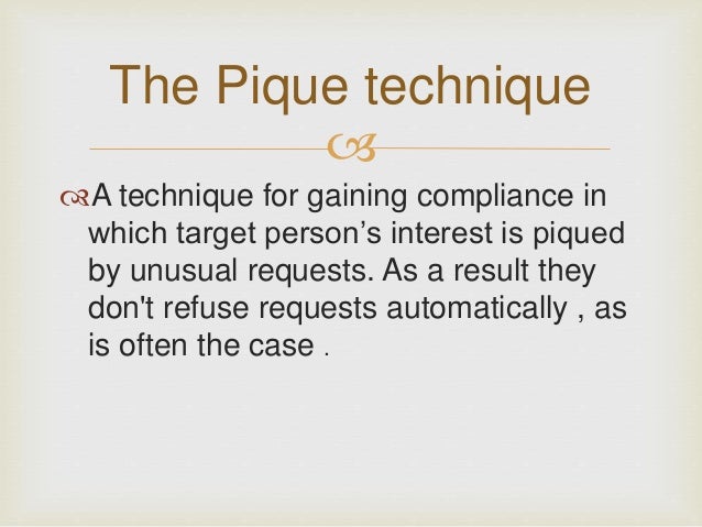Compliance Technique In Psychology - 