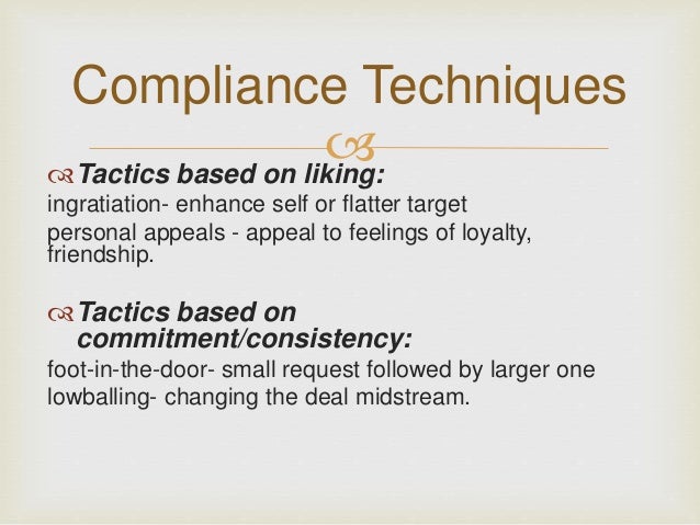 Compliance Technique In Psychology