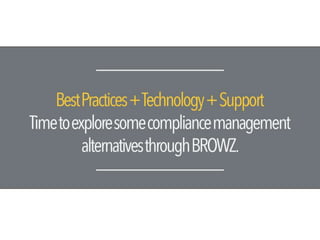 Compliance is More than a One Time Event