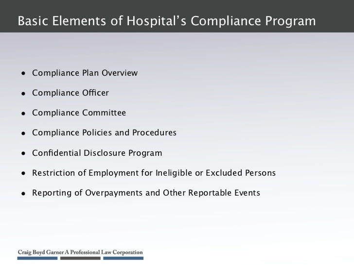 Sample Hospital Compliance Program
