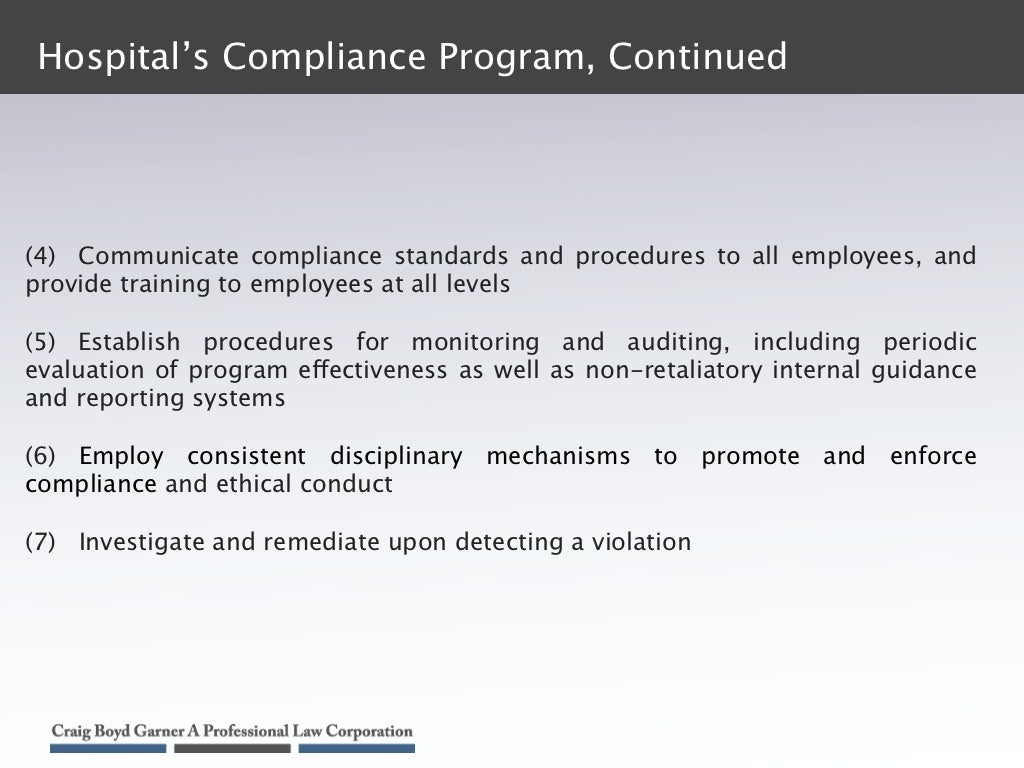 Sample Hospital Compliance Program