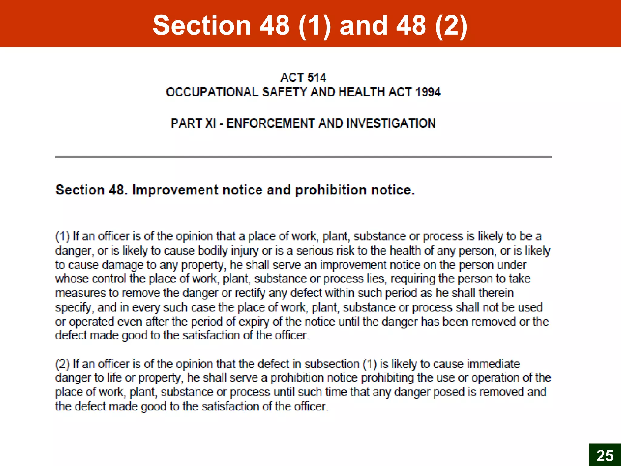 Section 48 (1) and 48 (2)
25
 