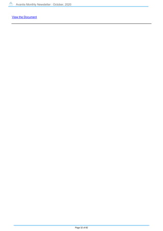 Avantis Monthly Newsletter : October, 2020
Page 32 of 82
View the Document
 