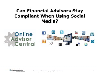 Can Financial Advisors Stay Compliant When Using Social Media? 