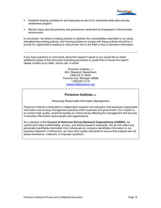 Compliance With Data Security Policies