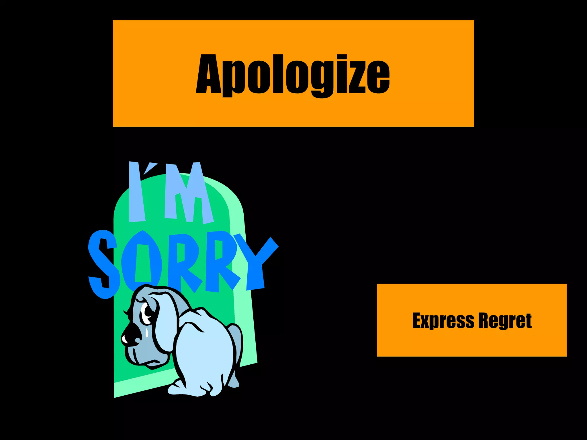 Apologize Express Regret 