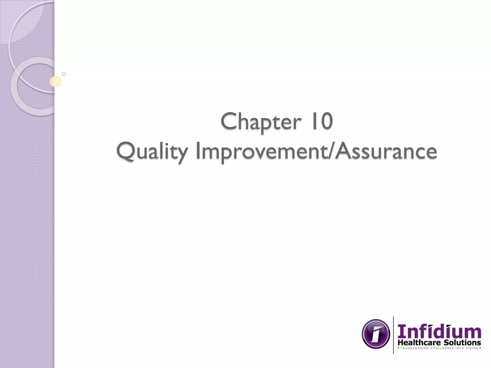 Chapter 10
Quality Improvement/Assurance
 