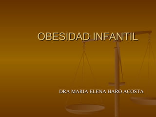OBESIDAD INFANTIL  DRA MARIA ELENA HARO ACOSTA 