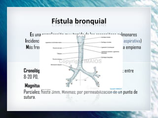 Fístula bronquial
 