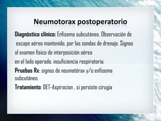 Neumotorax postoperatorio
 