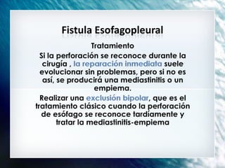 Fistula Esofagopleural
 