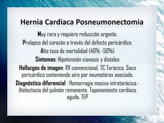 Hernia Cardiaca Posneumonectomia
 