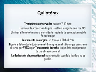 Quilotórax
 