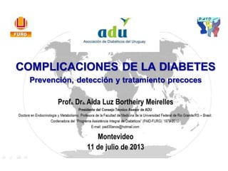 Complicaciones de la diabetes   presentación educativa 11-07-2013