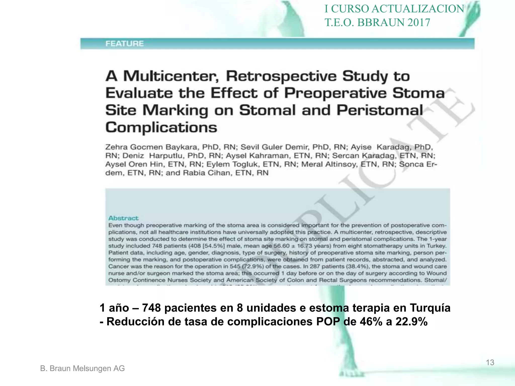 COMPLICACIONES OSTOMIAS Curso I Actualizacion Terapia_ Enterostomal ...