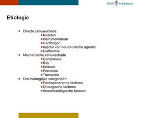 Complicaties regionale anesthesie | PPT