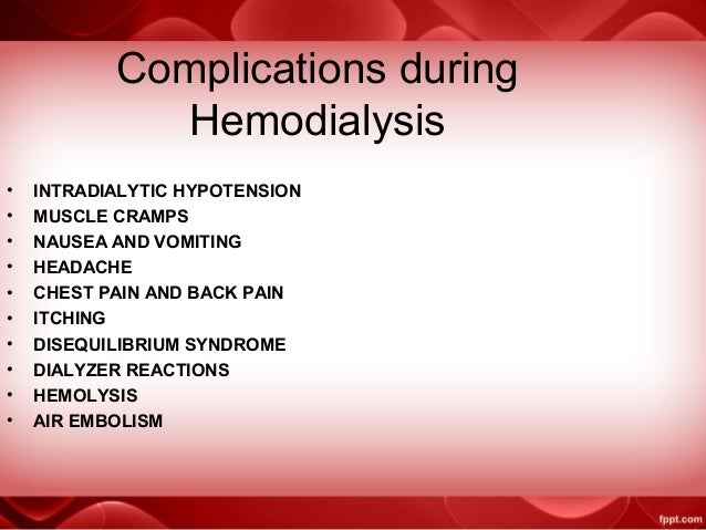 Complication During Hemodialysis