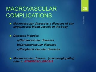 pathology and Complications of type 2 diabetes mellitus | PPTX
