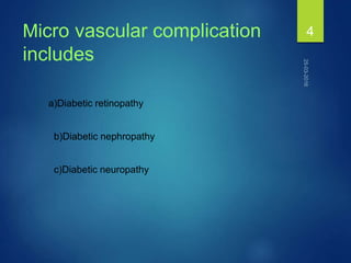 pathology and Complications of type 2 diabetes mellitus | PPTX