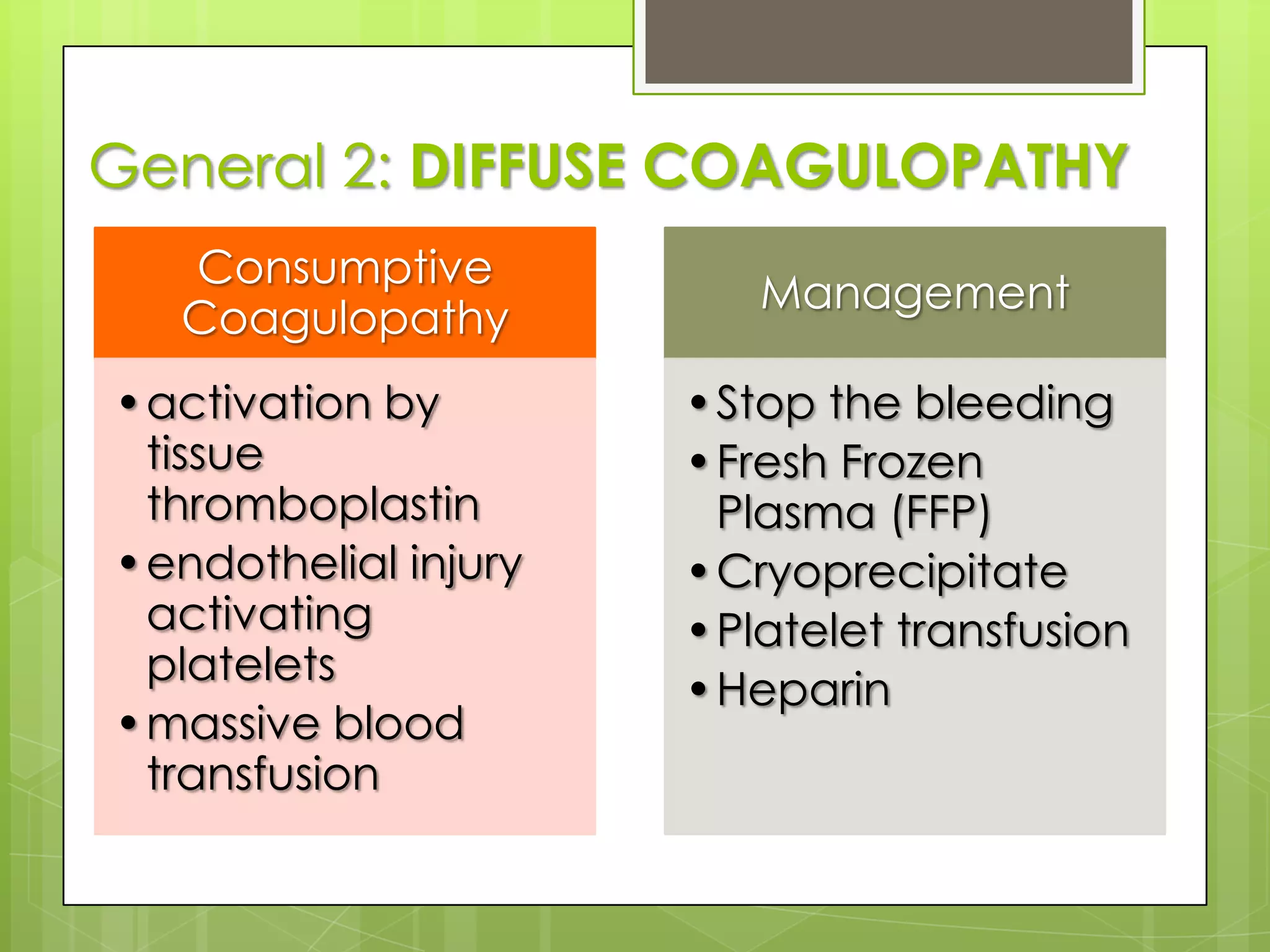 General ComplicationsShockDiffuse coagulopathyRespiratory dysfunctionCrush syndromeVenous thrombosis & Pulmonary embolismFat embolismGas GangreneTetanus
