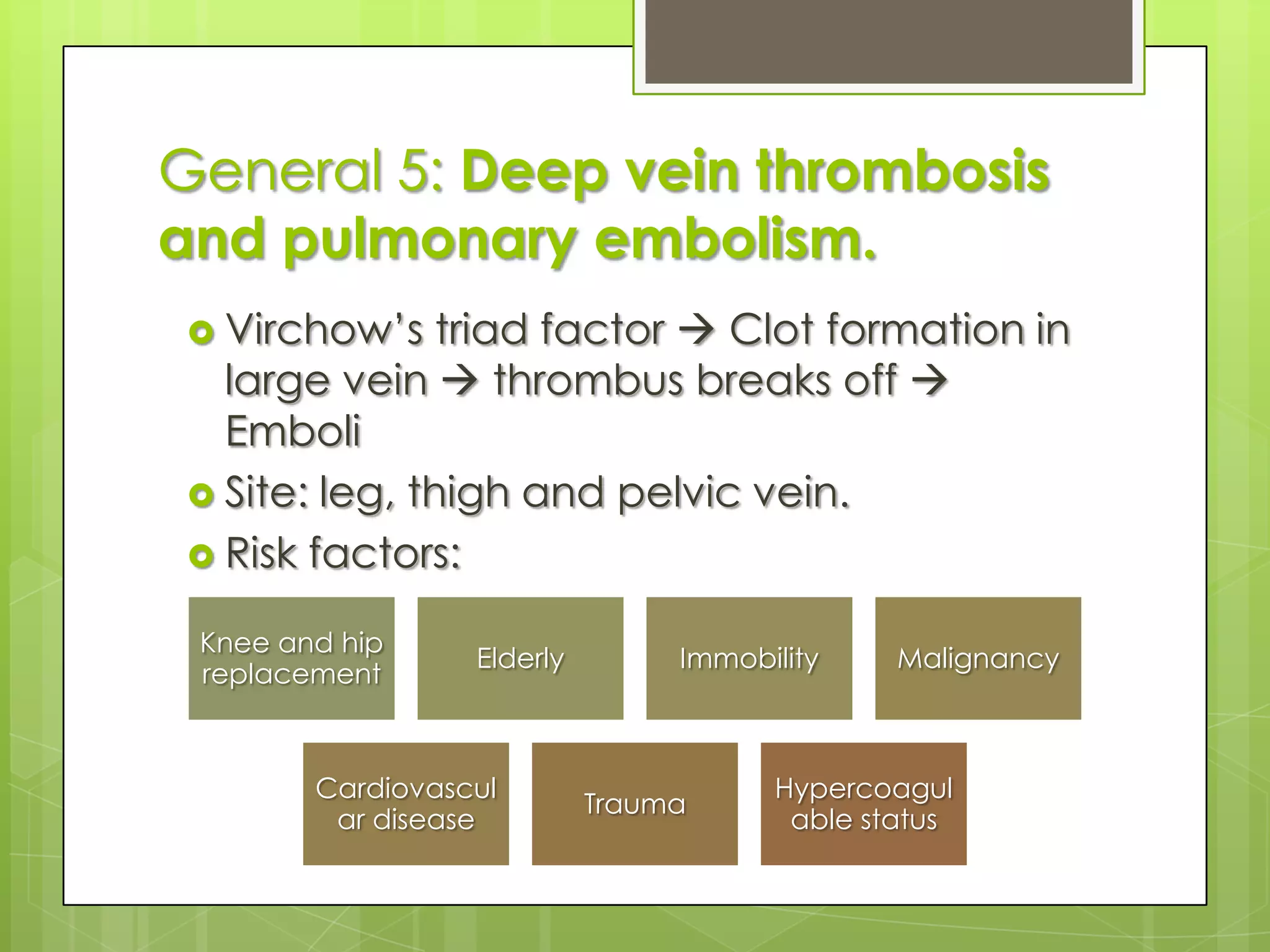 General 2: DIFFUSE COAGULOPATHY 