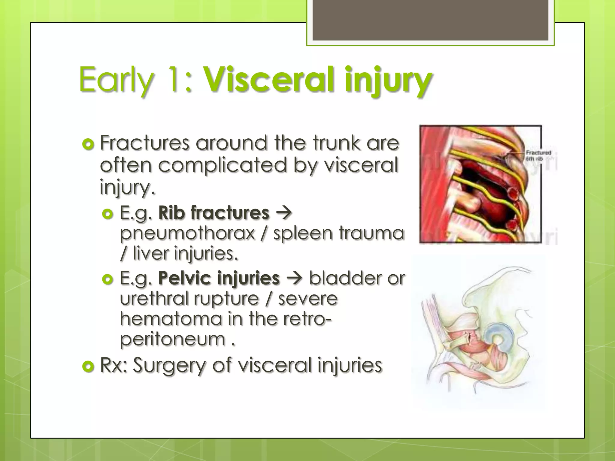 General 7: Gas GangreneRapid and extensive necrosis of the muscle accompanied by gas formation and systemic toxicity due to clostridium perfringens infection