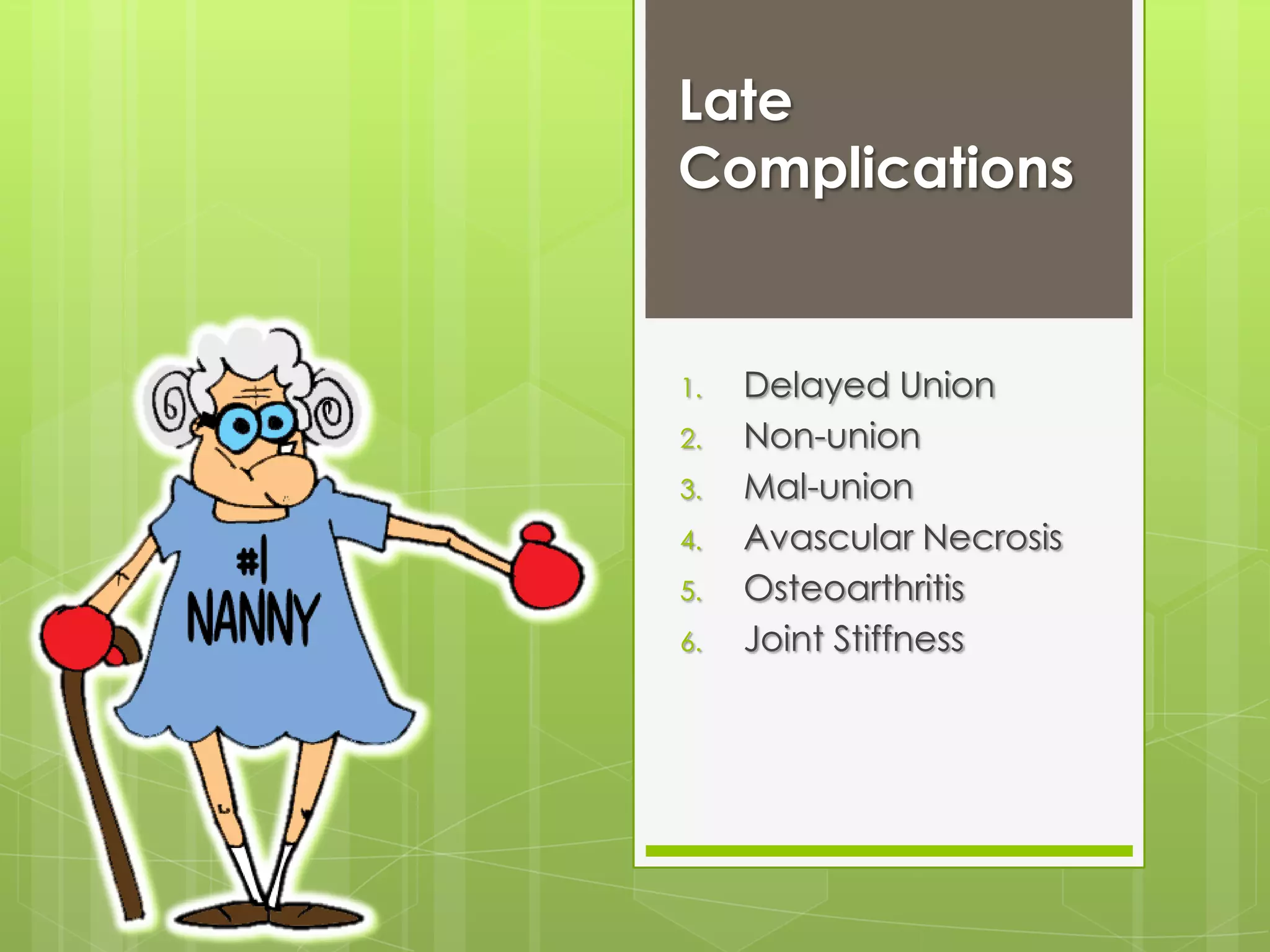 Early 4: Nerve InjuryInvestigationsElectromyographyNerve conduction studyMay help to establish level and severity of lesionClinical featuresNumbness and weaknessSkin smooth and shiny but feels dryMuscle wasting and weaknessSensation bluntedTinel’s sign +ve