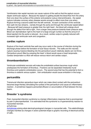 Complication of myocardial_infarction | PDF