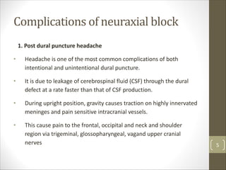 Complication regional block which include spinal and epidural | PDF