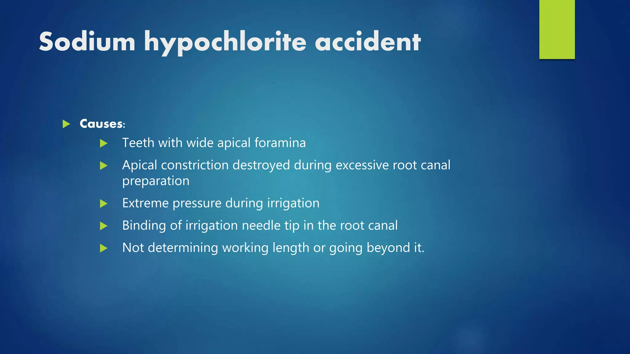 Complications During Root Canal Irrigation PPT