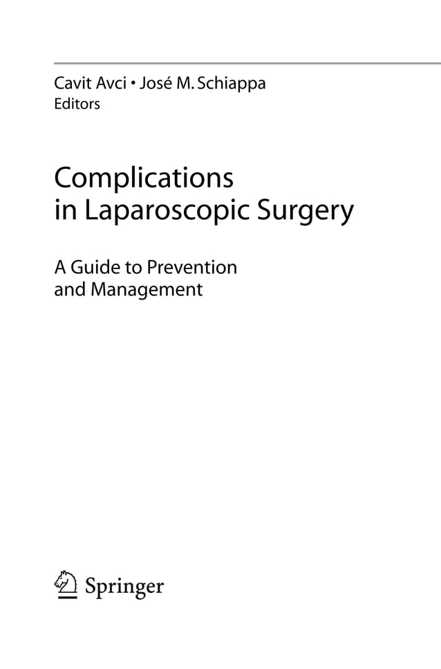 Complications in laparoscopic surgery | PDF