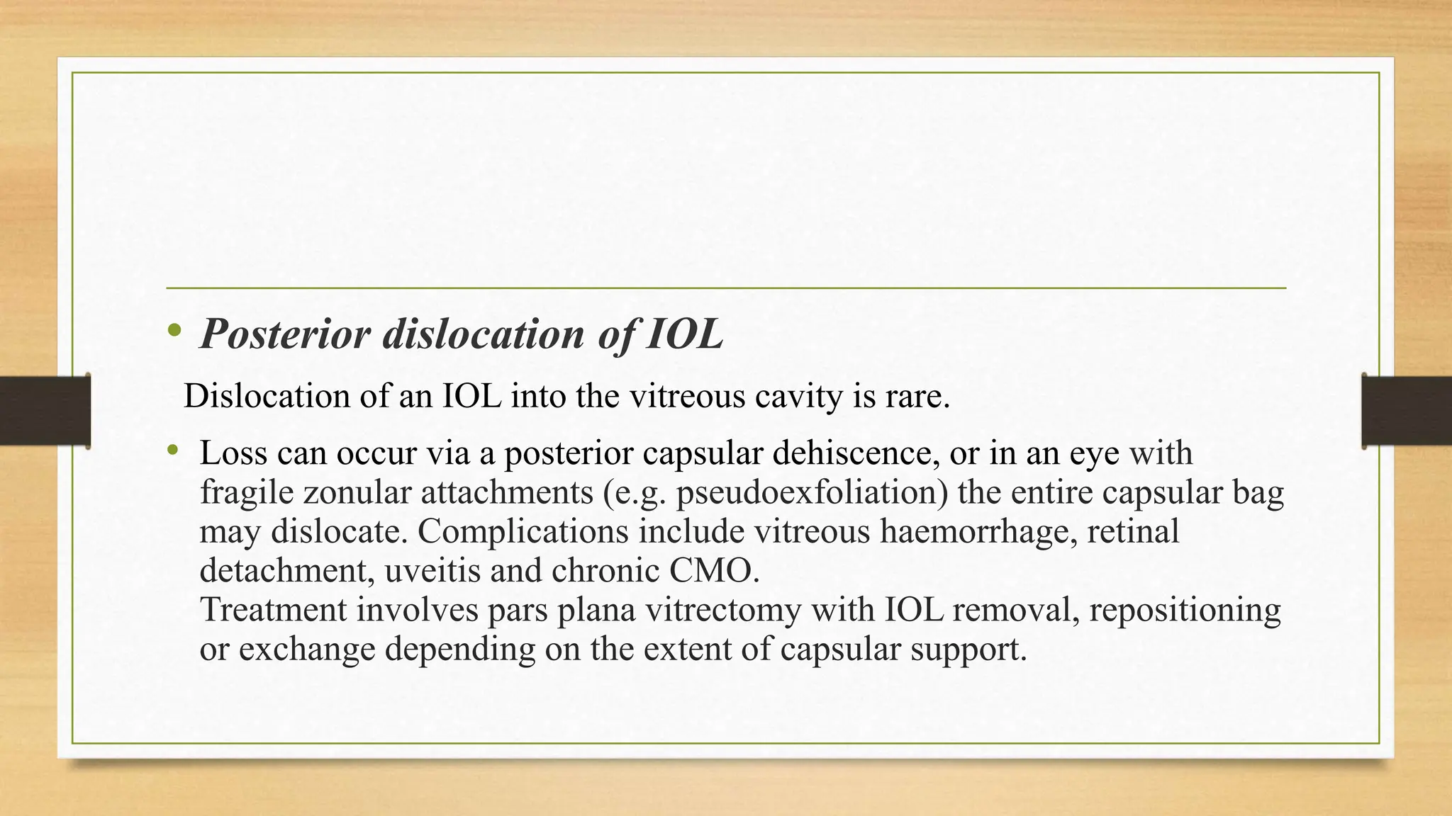 Complications of cataract surgery pptx