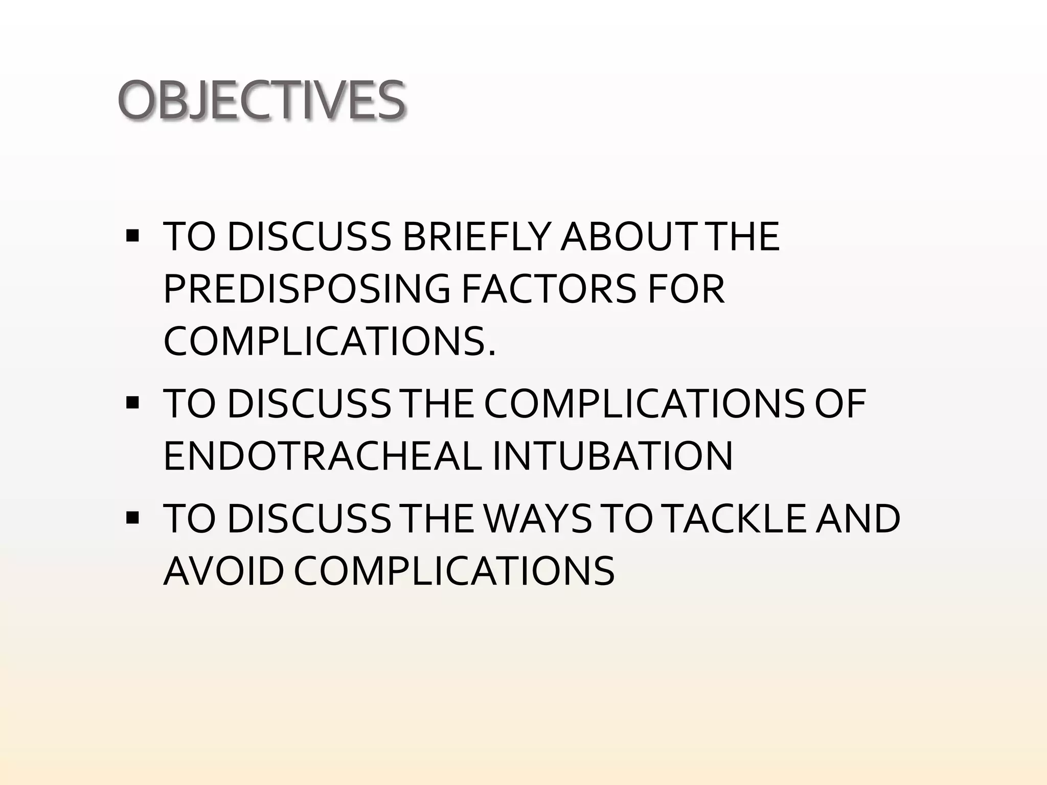 Complications of intubation | PPTX