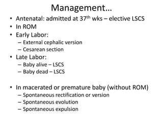 Lscs Labour Complications of labor | PPTX
