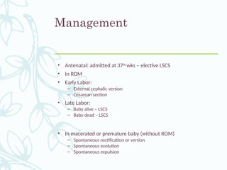 Lscs Labour complications of labor, post partum, labour | PPTX