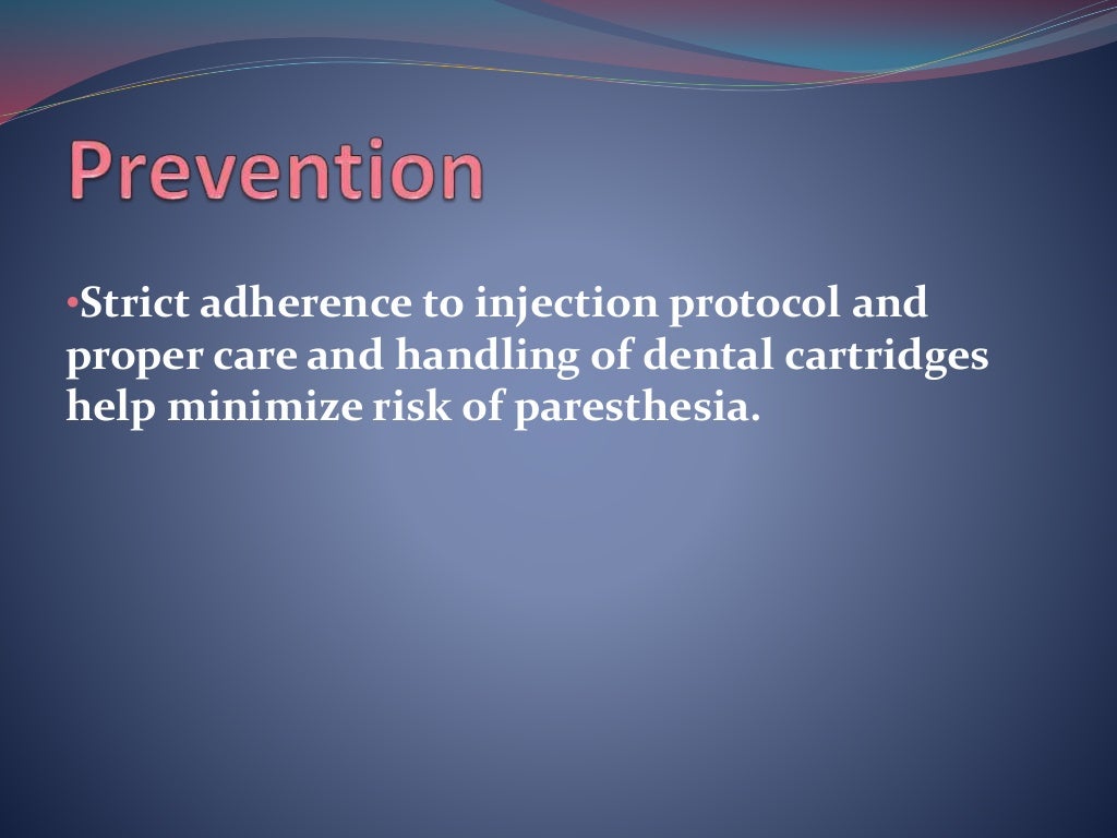 Complications of local anaesthesia