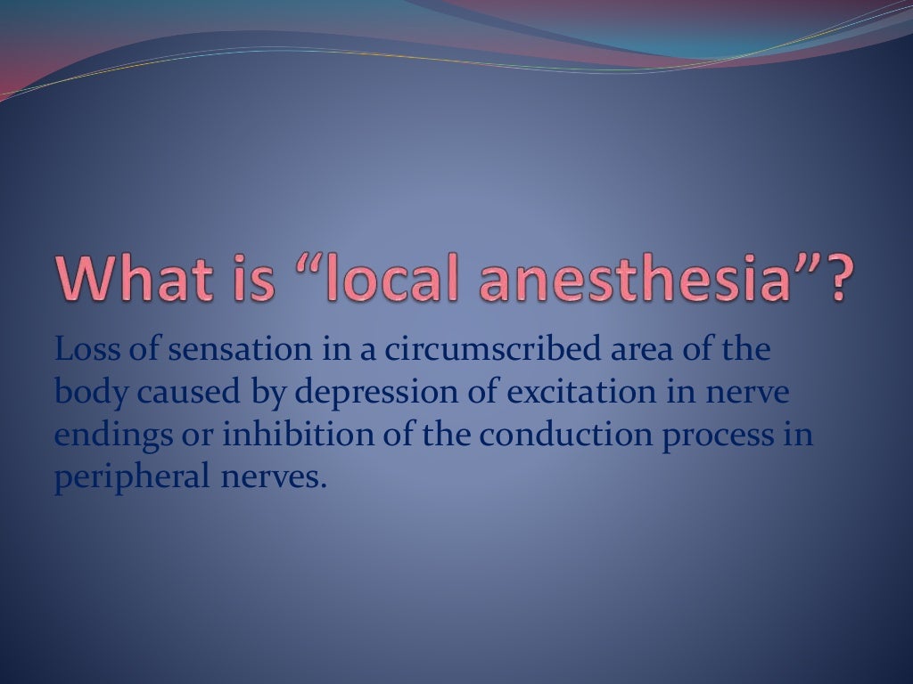 Complications of local anaesthesia