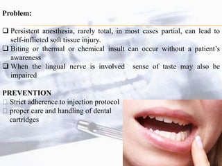 Complications of local anaesthesia | PPTX
