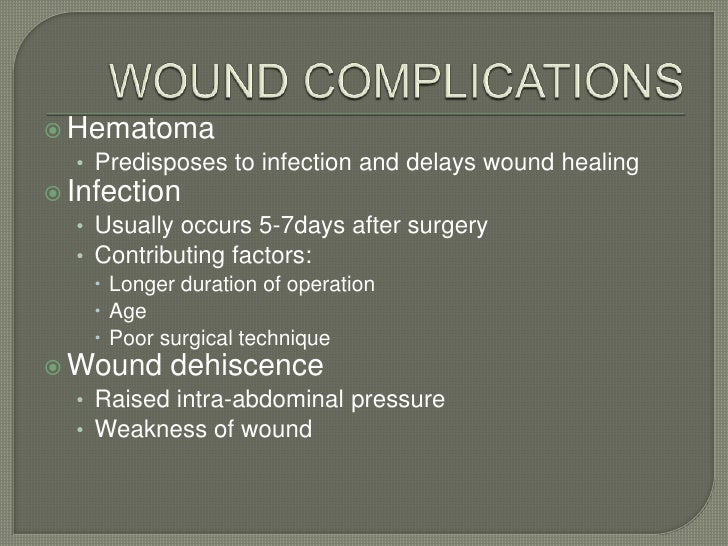 complications of major surgery
