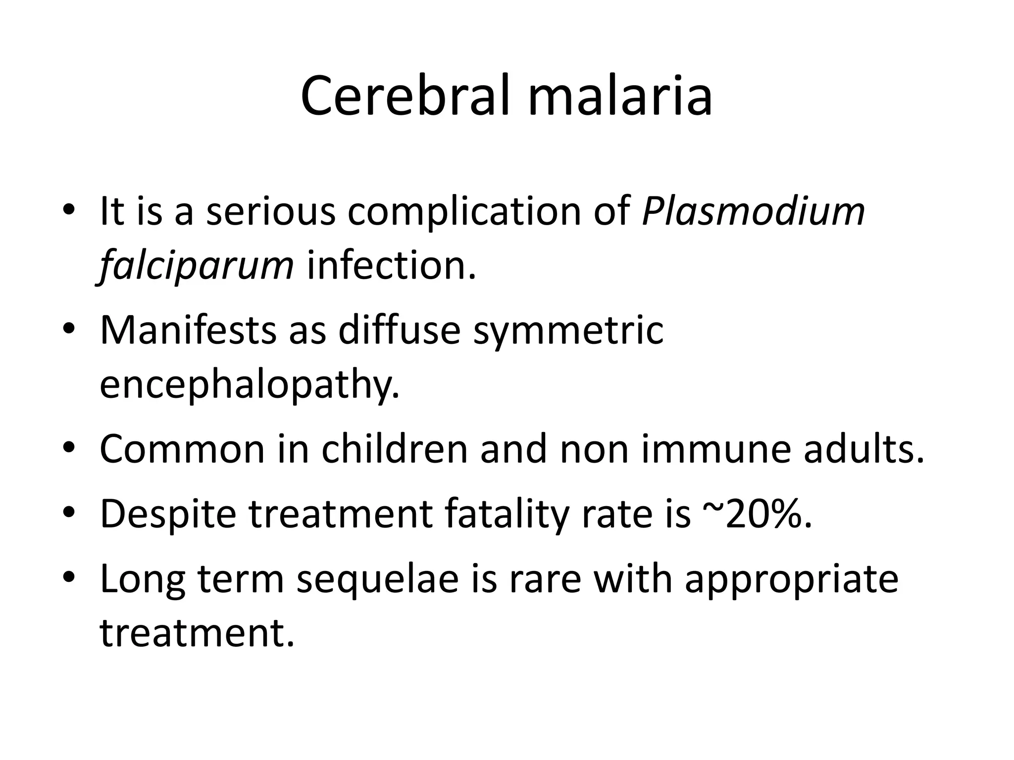 Complications of malaria | PPTX