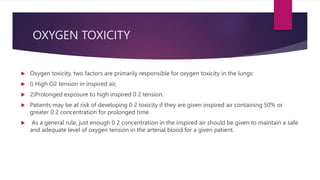 O2 Toxicity COMPLICATIONS OF Mechanical ventilations | PPTX