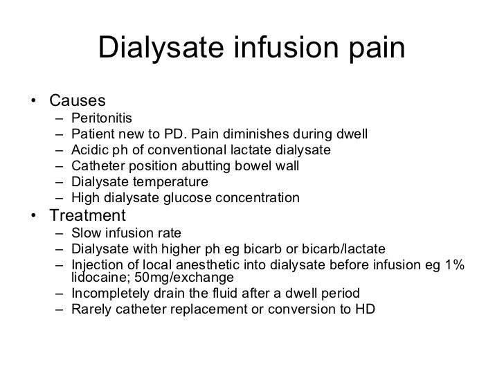 Complications of peritoneal dialysis