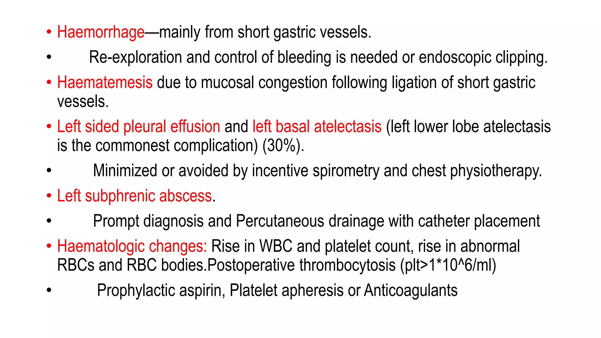 Complications of Splenectomy and Management.pptx