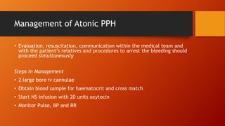 Complications of third stage of labour | PPTX