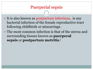 Complications related to puerperium | PPTX