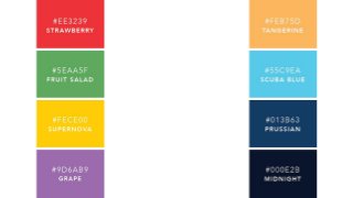 Complimentary color palettes 