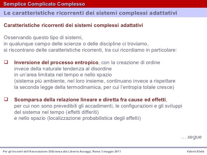Semplice Complicato Complesso