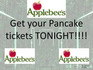 Get your Pancake
tickets TONIGHT!!!!

                                              John Hamilton
6/21/2012   Computers Merit Badge   Slide 1   Jon Davis
 